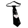 Punk Black Necktie Gothic Metal Chain Crystal Rhinestone Jewelry Bowtie Evening Adjustable Pre-Tied JK Shirt Decoration Bow Tie