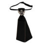 Punk Black Necktie Gothic Metal Chain Crystal Rhinestone Jewelry Bowtie Evening Adjustable Pre-Tied JK Shirt Decoration Bow Tie