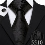 Designer Ties for Men Gray Black Silver White Solid Striped Paisley Plaid Floral Neck Tie Pocket Square Cufflinks Set Barry·Wang