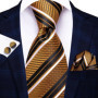Black Red Striped Wedding Tie For Men Handky Cufflink Gift Men Necktie Fashion Business Party Dropshiping Hi-Tie Designer