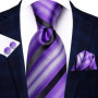 Black Red Striped Wedding Tie For Men Handky Cufflink Gift Men Necktie Fashion Business Party Dropshiping Hi-Tie Designer