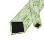 Hi-Tie Men Tie Grass Green Ties Floral Necktie Boutonniere Handkerchief Cufflinks Set Wedding Cravat for Groom 8.5 cm