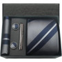 Classic 100 Silk Men's Ties In Gift box 8cm Plaid Dot Striped Business Necktie Handkerchief Cufflinks Wedding Party Tie Set