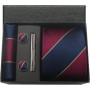 Classic 100 Silk Men's Ties In Gift box 8cm Plaid Dot Striped Business Necktie Handkerchief Cufflinks Wedding Party Tie Set