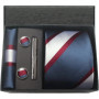 Classic 100 Silk Men's Ties In Gift box 8cm Plaid Dot Striped Business Necktie Handkerchief Cufflinks Wedding Party Tie Set
