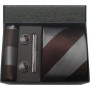 Classic 100 Silk Men's Ties In Gift box 8cm Plaid Dot Striped Business Necktie Handkerchief Cufflinks Wedding Party Tie Set