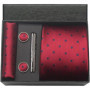 Classic 100 Silk Men's Ties In Gift box 8cm Plaid Dot Striped Business Necktie Handkerchief Cufflinks Wedding Party Tie Set