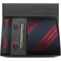 Classic 100 Silk Men's Ties In Gift box 8cm Plaid Dot Striped Business Necktie Handkerchief Cufflinks Wedding Party Tie Set