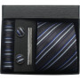 Classic 100 Silk Men's Ties In Gift box 8cm Plaid Dot Striped Business Necktie Handkerchief Cufflinks Wedding Party Tie Set