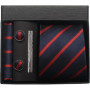 Classic 100 Silk Men's Ties In Gift box 8cm Plaid Dot Striped Business Necktie Handkerchief Cufflinks Wedding Party Tie Set
