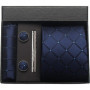 Classic 100 Silk Men's Ties In Gift box 8cm Plaid Dot Striped Business Necktie Handkerchief Cufflinks Wedding Party Tie Set