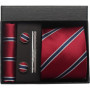 Classic 100 Silk Men's Ties In Gift box 8cm Plaid Dot Striped Business Necktie Handkerchief Cufflinks Wedding Party Tie Set