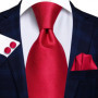 Hi-Tie Designer Striped Burgundy Black Silk Wedding Tie For Men Handky Cufflink Gift Men Necktie Fashion Business Party Dropship