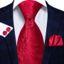 Hi-Tie Designer Striped Burgundy Black Silk Wedding Tie For Men Handky Cufflink Gift Men Necktie Fashion Business Party Dropship