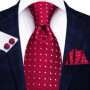 Hi-Tie Designer Striped Burgundy Black Silk Wedding Tie For Men Handky Cufflink Gift Men Necktie Fashion Business Party Dropship