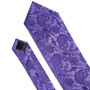 Fashion Silk Purple Solid Mens Wedding Tie Hanky Set Barry.Wang Designer Paisley Floral Neckties For Mens Gift Party Groom