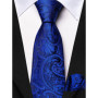 Hi-Tie Boy Silk Tie For Children Navy Blue Plaid Luxury Designer Handky Child Necktie 120CM Long 6CM Wide Fashion Student Tie