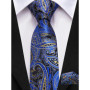 Hi-Tie Boy Silk Tie For Children Navy Blue Plaid Luxury Designer Handky Child Necktie 120CM Long 6CM Wide Fashion Student Tie