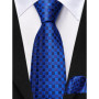 Hi-Tie Boy Silk Tie For Children Navy Blue Plaid Luxury Designer Handky Child Necktie 120CM Long 6CM Wide Fashion Student Tie