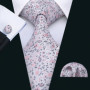 Mens Wedding Tie Brown Floral Silk Tie Hanky Set Barry.Wang Jacquard Woven Fashion Designer 9cm Neck Tie For Men Party FA-5507