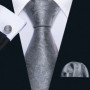 Mens Wedding Tie Brown Floral Silk Tie Hanky Set Barry.Wang Jacquard Woven Fashion Designer 9cm Neck Tie For Men Party FA-5507