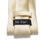 Champagne Ivory Solid 2023 New Elegant Mens Ties Hanky Cufflink Silk Necktie For Men Wedding Party Business Fashion Brand Hi-Tie
