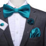 Hi-Tie Luxury Gold Silk Bow Ties for Men Fashion Men's Yellow Bowtie Handkerchief Cufflinks Brooch Set butterfly Wedding Set