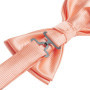 Hi-Tie Orange Tangerine Silk Mens Bow Tie Hankerchief Cufflinks Set Pre-tied Butterfly Knot Bowtie for Male Wedding Business