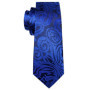 Navy Royal Sky Blue Men Tie Hanky Cufflinks Set Jacquard Cyan Teal Turquoise Necktie for Male Wedding Business
