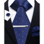 Elegant Ties For Men Paisley Striped Men Luxury Necktie Set Handchief Cufflinks 3 Pcs For mens Business Wedding Suit Accessories