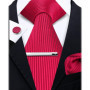 Elegant Ties For Men Paisley Striped Men Luxury Necktie Set Handchief Cufflinks 3 Pcs For mens Business Wedding Suit Accessories