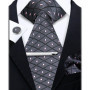 Elegant Ties For Men Paisley Striped Men Luxury Necktie Set Handchief Cufflinks 3 Pcs For mens Business Wedding Suit Accessories
