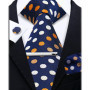 Elegant Ties For Men Paisley Striped Men Luxury Necktie Set Handchief Cufflinks 3 Pcs For mens Business Wedding Suit Accessories