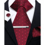 Elegant Ties For Men Paisley Striped Men Luxury Necktie Set Handchief Cufflinks 3 Pcs For mens Business Wedding Suit Accessories