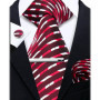 Elegant Ties For Men Paisley Striped Men Luxury Necktie Set Handchief Cufflinks 3 Pcs For mens Business Wedding Suit Accessories
