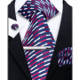 Elegant Ties For Men Paisley Striped Men Luxury Necktie Set Handchief Cufflinks 3 Pcs For mens Business Wedding Suit Accessories