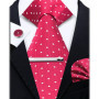 Elegant Ties For Men Paisley Striped Men Luxury Necktie Set Handchief Cufflinks 3 Pcs For mens Business Wedding Suit Accessories