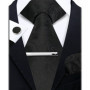 Elegant Ties For Men Paisley Striped Men Luxury Necktie Set Handchief Cufflinks 3 Pcs For mens Business Wedding Suit Accessories
