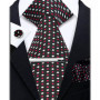 Elegant Ties For Men Paisley Striped Men Luxury Necktie Set Handchief Cufflinks 3 Pcs For mens Business Wedding Suit Accessories