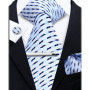 Elegant Ties For Men Paisley Striped Men Luxury Necktie Set Handchief Cufflinks 3 Pcs For mens Business Wedding Suit Accessories