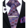 Elegant Ties For Men Paisley Striped Men Luxury Necktie Set Handchief Cufflinks 3 Pcs For mens Business Wedding Suit Accessories