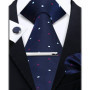 Elegant Ties For Men Paisley Striped Men Luxury Necktie Set Handchief Cufflinks 3 Pcs For mens Business Wedding Suit Accessories