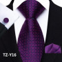 Mens Silk Tie Set Classic Paisley Necktie Handkerchief Cufflinks Set Stripe Floral Tie for Men Formal Business Wedding Party