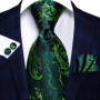 Hi-Tie 8.5cm Business Black Solid Paisley Men's Tie Neck Strip Ties for Men Formal Luxury Wedding Party Suit Neckties Gravatas