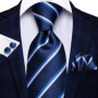 Hi-Tie 8.5cm Business Black Solid Paisley Men's Tie Neck Strip Ties for Men Formal Luxury Wedding Party Suit Neckties Gravatas