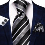 Hi-Tie 8.5cm Business Black Solid Paisley Men's Tie Neck Strip Ties for Men Formal Luxury Wedding Party Suit Neckties Gravatas