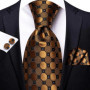 Hi-Tie 8.5cm Business Black Solid Paisley Men's Tie Neck Strip Ties for Men Formal Luxury Wedding Party Suit Neckties Gravatas