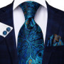 Hi-Tie 8.5cm Business Black Solid Paisley Men's Tie Neck Strip Ties for Men Formal Luxury Wedding Party Suit Neckties Gravatas
