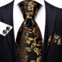 Hi-Tie 8.5cm Business Black Solid Paisley Men's Tie Neck Strip Ties for Men Formal Luxury Wedding Party Suit Neckties Gravatas