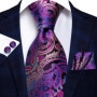 Hi-Tie 8.5cm Business Black Solid Paisley Men's Tie Neck Strip Ties for Men Formal Luxury Wedding Party Suit Neckties Gravatas